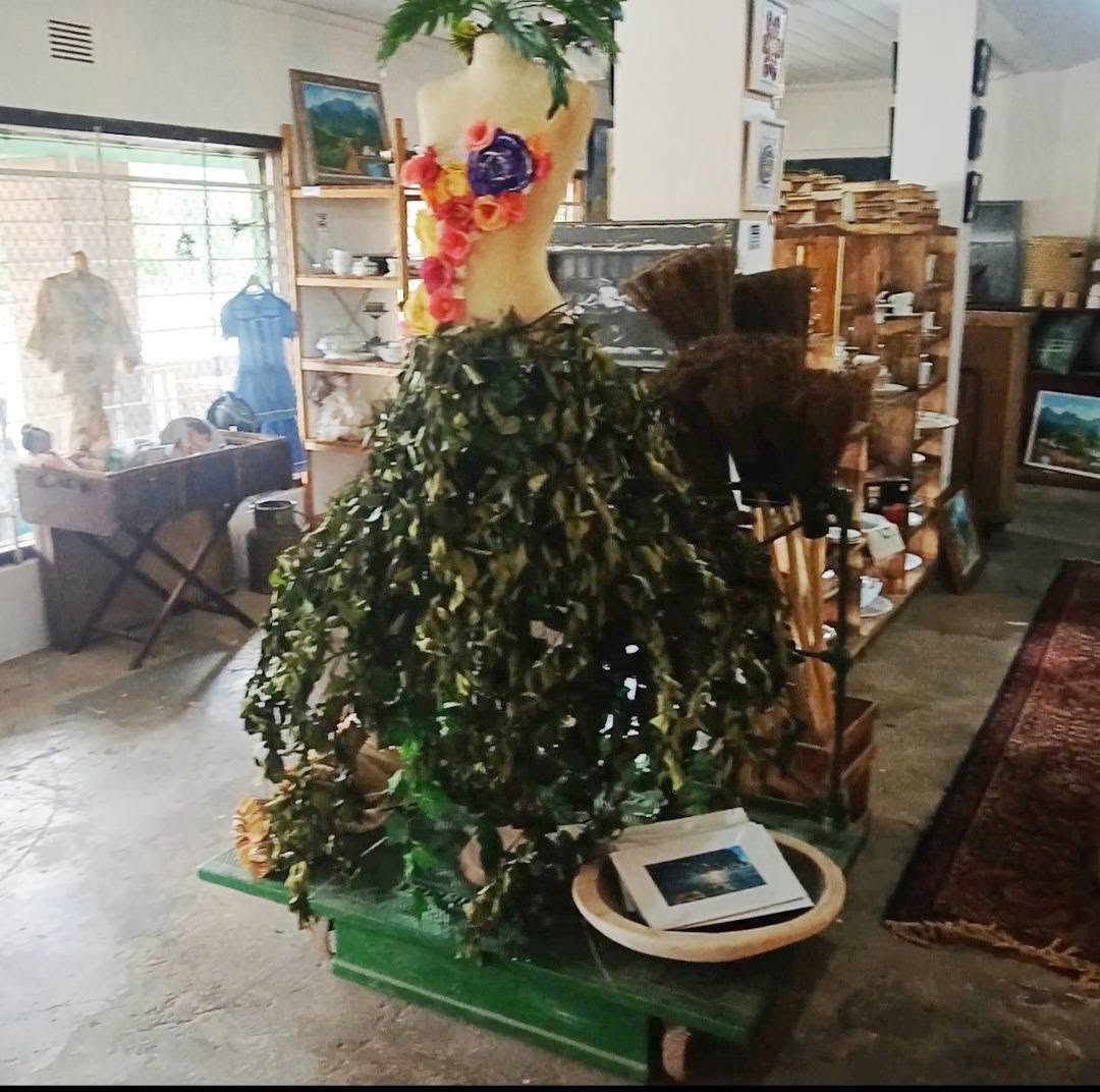 Artistic floral display in the shop
